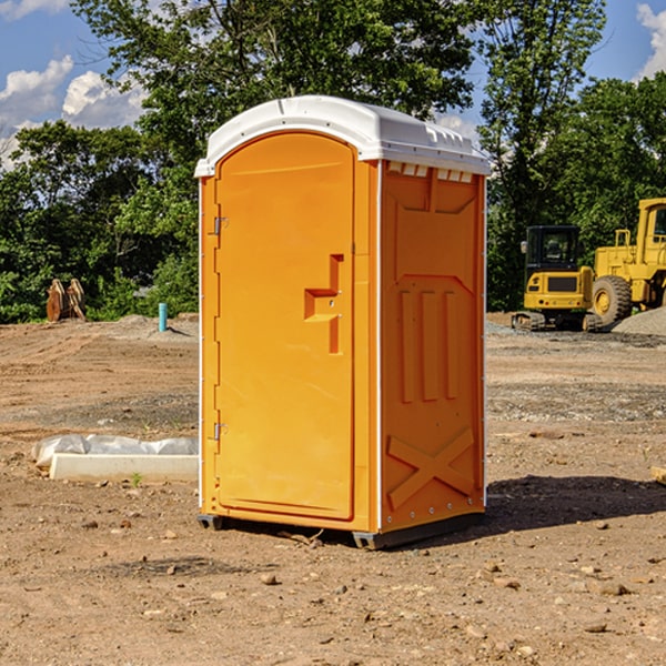 can i customize the exterior of the porta potties with my event logo or branding in Rowland